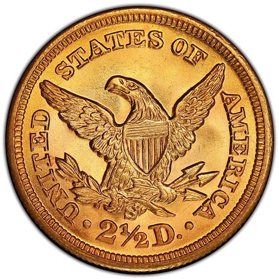 Picture of 1870-S LIBERTY HEAD $2.5 MS63+ 