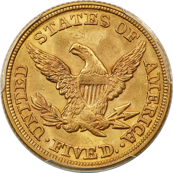 Picture of 1855 LIBERTY $5 MS64+ 