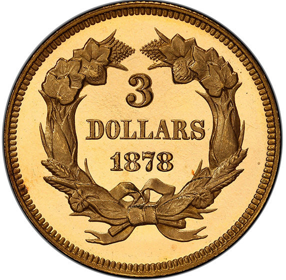 Picture of 1878 INDIAN PRINCESS $3 PR66 Deep Cameo