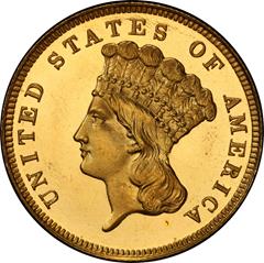 Picture of 1888 INDIAN PRINCESS $3 PR65+ Deep Cameo