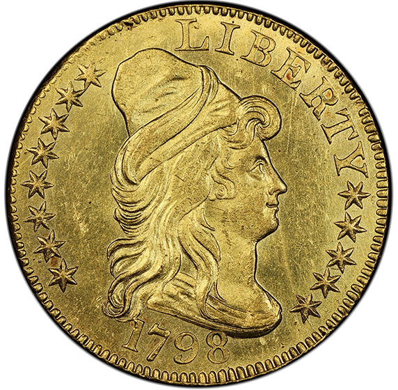 Picture of 1798 DRAPED BUST $5, SMALL 8 MS62 