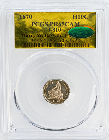 Picture of 1870 STANDARD H10C J-810 PR65 Cameo