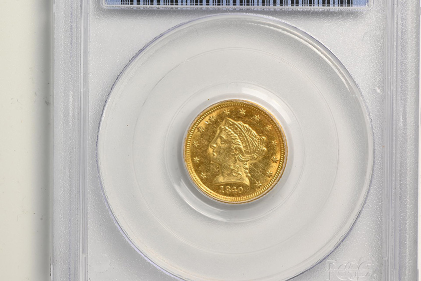 Picture of 1840-C LIBERTY HEAD $2.5 MS61 