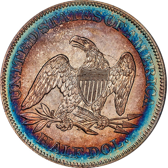 Picture of 1860 LIBERTY SEATED 50C PR67+ Cameo