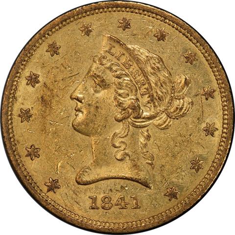 Picture of 1841 LIBERTY $10 AU58+ 