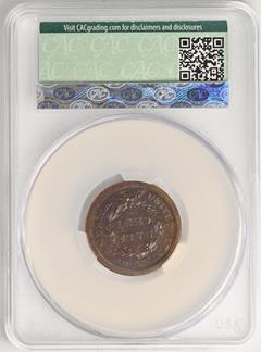 Picture of 1842 BRAIDED HAIR 1/2C, RESTRIKE PR65 Red Brown