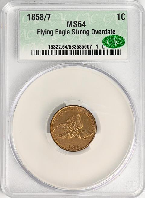 Picture of 1858/7 FLYING EAGLE 1C MS64 