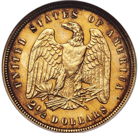 Picture of 1878 GILT $2.5 J-1567, J-1567 PR64 