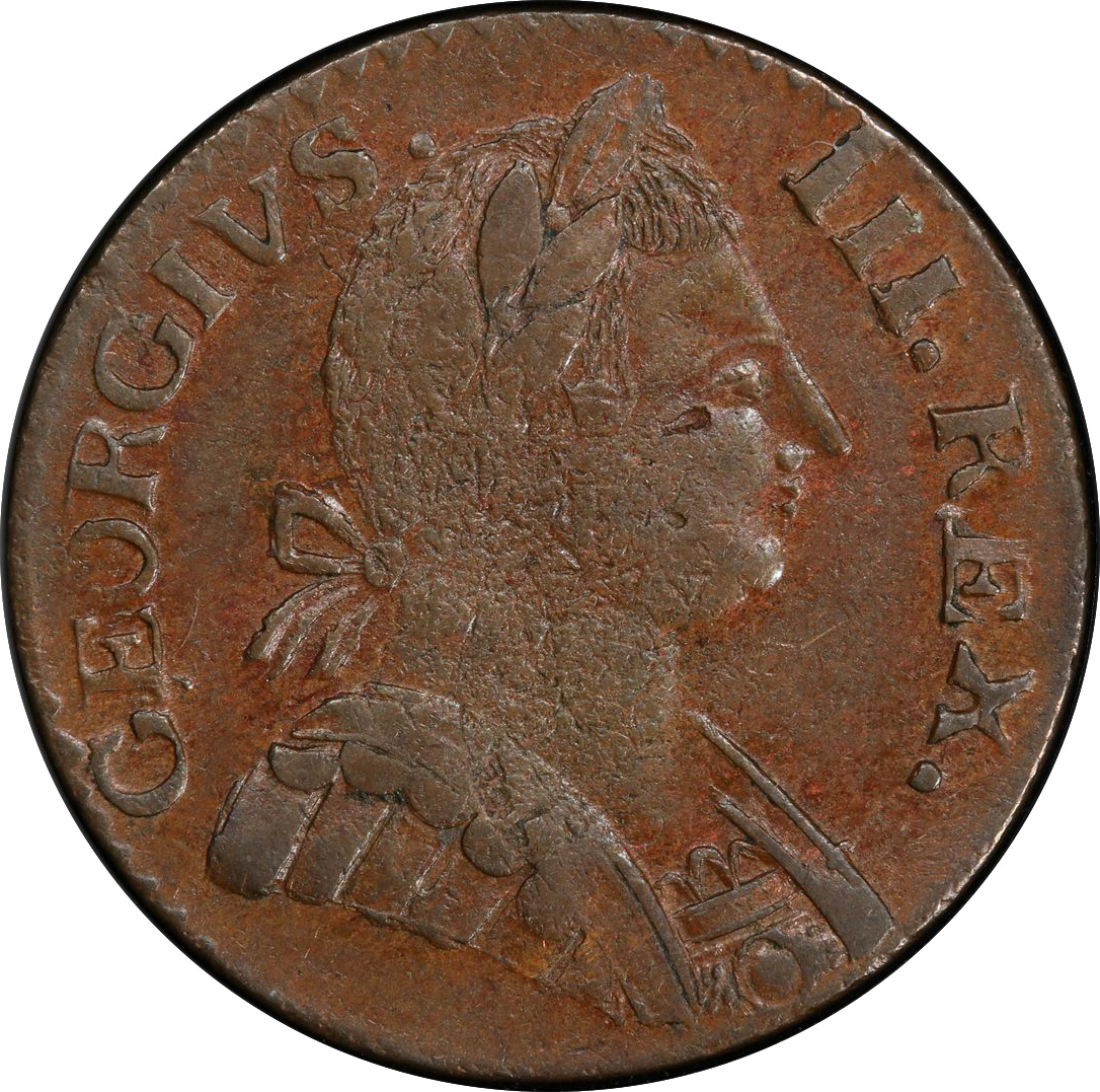 1787 MACHIN MILLS 1/2P  Rare Coin Wholesalers, a S.L.Contursi Company