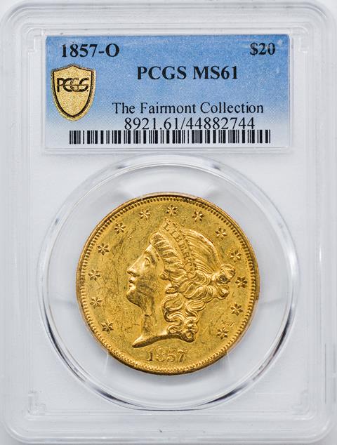 Picture of 1857-O LIBERTY HEAD $20 MS61 