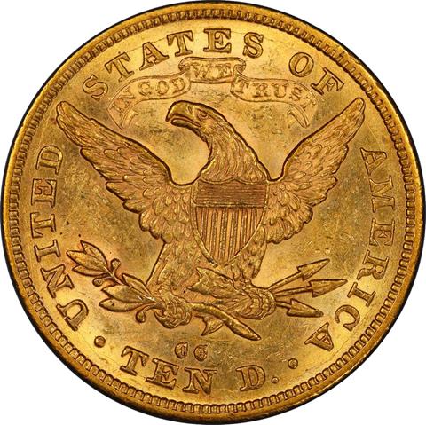 Picture of 1880-CC LIBERTY HEAD $10 MS61 