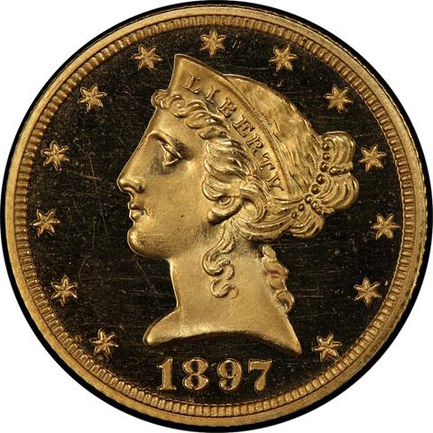 Picture of 1897 LIBERTY $5 PR66 Deep Cameo