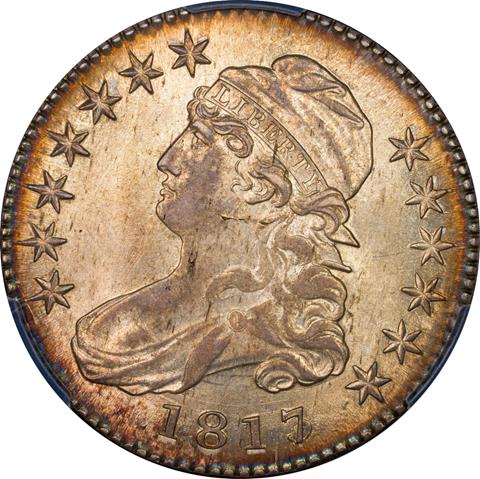 Picture of 1817/3 CAPPED BUST 50C MS62+ 