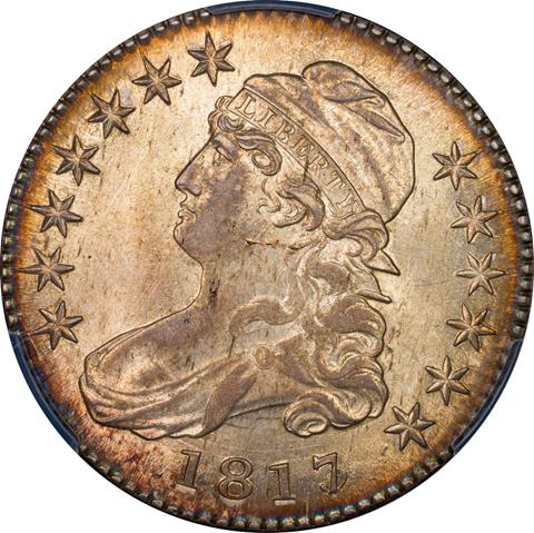 Picture of 1817/3 CAPPED BUST 50C MS62+  Picture of 1817/3 CAPPED BUST 50C MS62+