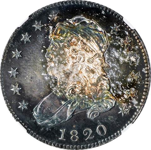 Picture of 1820 CAPPED BUST 25C, SMALL 0 MS66+ 
