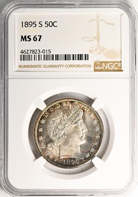 Picture of 1895-S BARBER 50C MS67 
