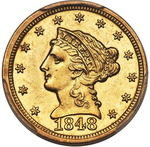 1848 LIBERTY HEAD $2.5