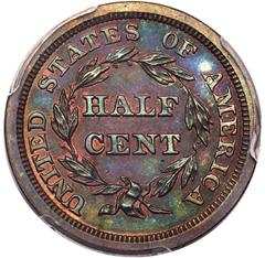 Picture of 1852 BRAIDED HAIR 1/2C, RESTRIKE PR65+ Brown