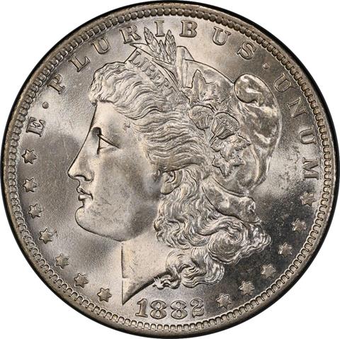 Picture of 1882-O/S MORGAN S$1, O/S STRONG MS65 