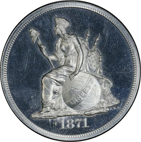 Picture of 1871 STANDARD S$1, J-1124 PR67 Cameo