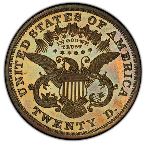 Picture of 1875 $20 J-1448 PR66 Brown