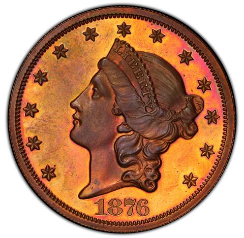 Picture of 1876 $20 J-1493 PR66 Red Brown