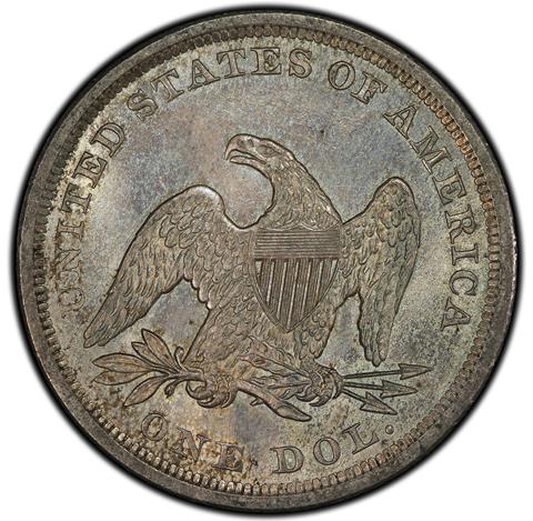 Picture of 1841 LIBERTY SEATED S$1, NO MOTTO MS64 