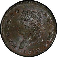 Picture of 1812 CLASSIC HEAD 1C, SMALL DATE MS65+ Brown