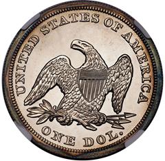 Picture of 1849 LIBERTY SEATED S$1, NO MOTTO PR64 