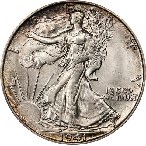 Picture of 1941-S WALKING LIBERTY 50C MS67 