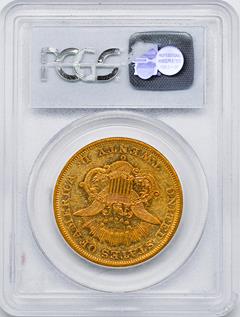 Picture of 1861-O LIBERTY HEAD $20 AU55 