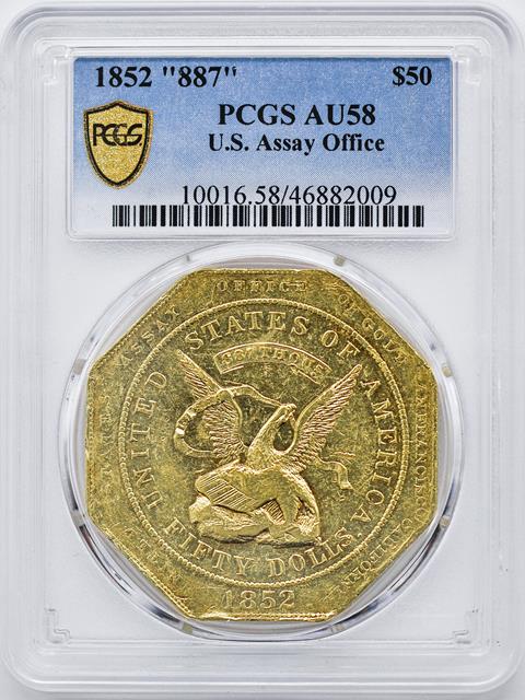 Picture of 1852 887 ASSAY $50 AU58 