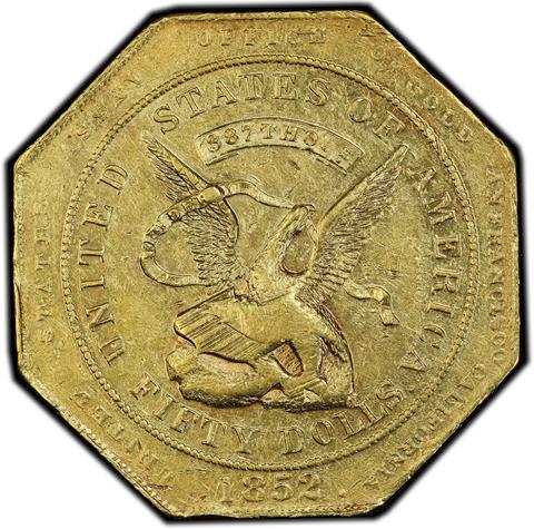 Picture of 1852 887 ASSAY $50 AU58 