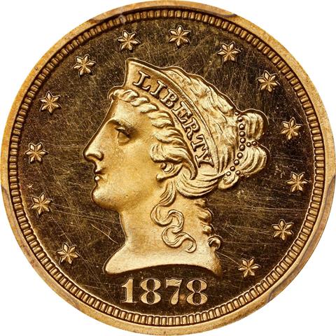1878 LIBERTY HEAD $2.5 PR65 DCAM