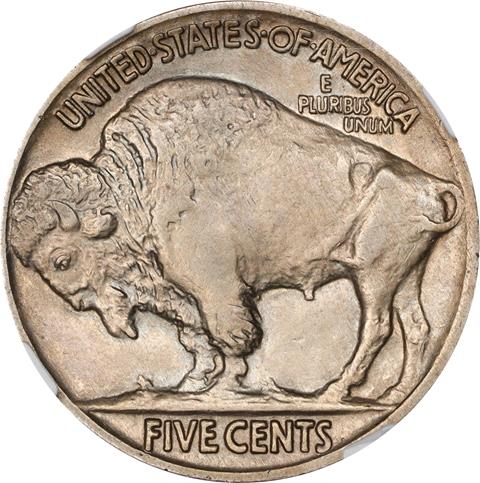 Picture of 1916/1916 BUFFALO 5C, DOUBLED DIE OBVERSE MS61 