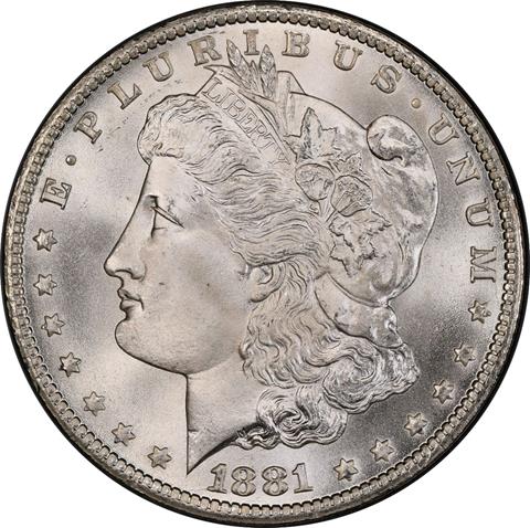 Picture of 1881-CC MORGAN S$1 MS67+ 