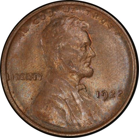Picture of 1922 LINCOLN BRONZE 1C, STRONG REVERSE MS64 Brown