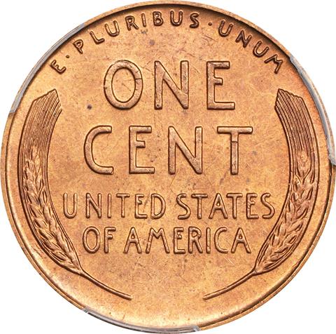 Picture of 1955/55 LINCOLN 1C, DOUBLED DIE OBVERSE MS64+ Red