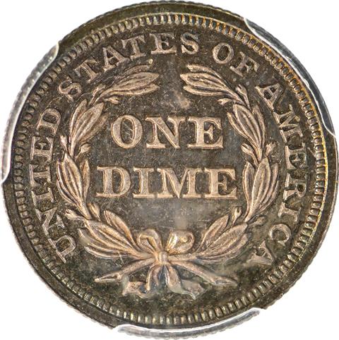 Picture of 1854 LIBERTY SEATED 10C, ARROWS PR65 