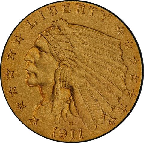 Picture of 1911 INDIAN $2.5 PR67+ 