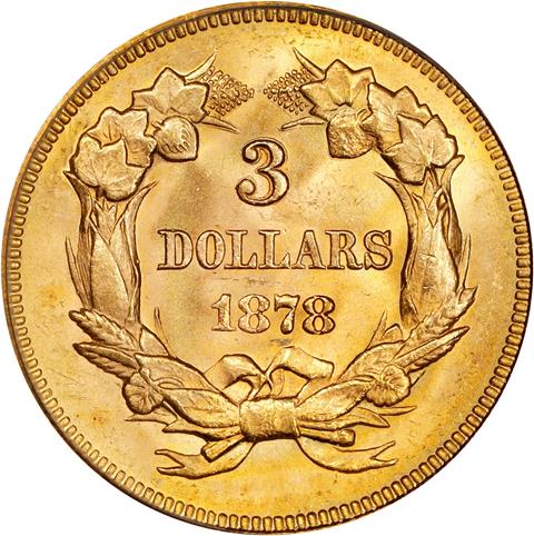 Picture of 1878 INDIAN PRINCESS $3 MS66 