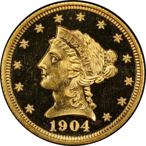 Picture of 1904 LIBERTY HEAD $2.5 PR66 Deep Cameo