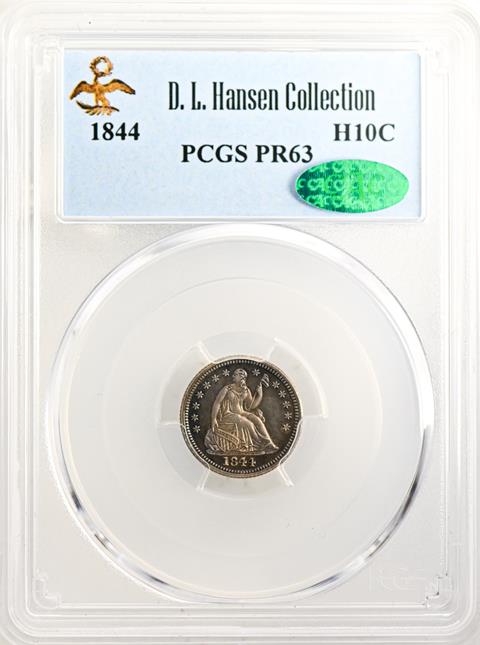 Picture of 1844 LIBERTY SEATED H10C PR63 