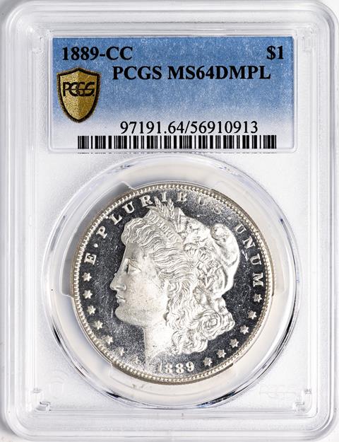 Picture of 1889-CC MORGAN S$1 MS64 DMPL