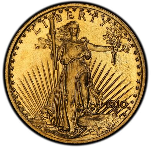 Picture of 1910 ST. GAUDENS $20 PR66 