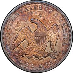 Picture of 1870-CC LIBERTY SEATED S$1, MOTTO MS62 