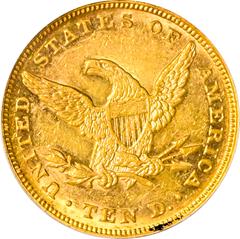 Picture of 1865 LIBERTY HEAD $10 AU58 