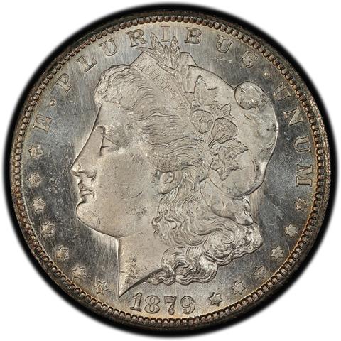 Picture of 1879-CC MORGAN S$1, CAPPED DIE MS65  Picture of 1879-CC MORGAN S$1, CAPPED DIE MS65
