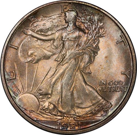 1921-S WALKING LIBERTY 50C
