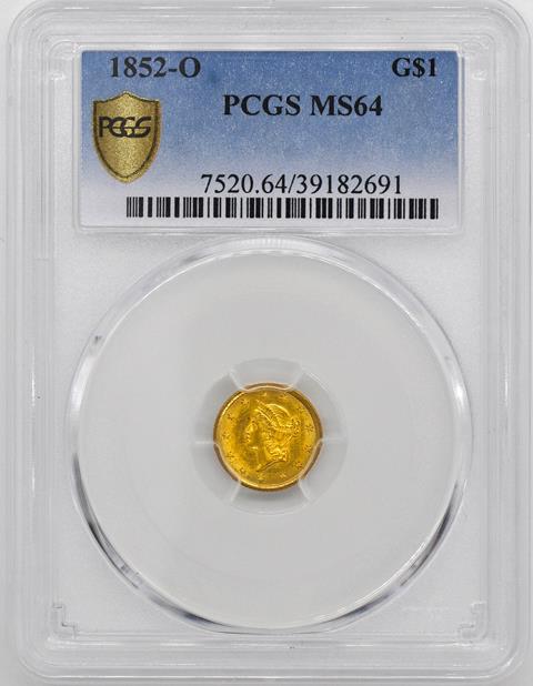 Picture of 1852-O GOLD G$1, TYPE 1 MS64 